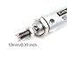 Sydien Small Air Pneumatic Cylinder MAL Series,Bore: 0.98 Inches, Stroke: 3.93 inches Stroke with Y Connector and 4Pcs Pneumatic Quick Fitting