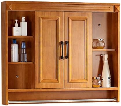 Mirror Cabinets Bathroom Cabinet Solid Wood Bathroom Shelf Hidden Feng Shui Mirror Cabinet Bathroom Storage Cabinet Color Brown Size 80 78cm Buy Online At Best Price In Uae Amazon Ae