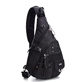 Large Nylon Sling Bag Backpack Book Bag Hiking Bag for Men Women