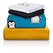 Chital Full Bed Sheet Set | 4 Pc Penguin Themed Kids Bedding Set | Arctic Animal Collection | Durable Super-Soft, Double-Brushed Microfiber | 1 Flat, 1 Fitted Sheet & 2 Pillow Cases | 15