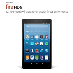 All-New Fire HD 8 Tablet with Alexa, 8" HD Display, 16 GB, Black - with Special Offers