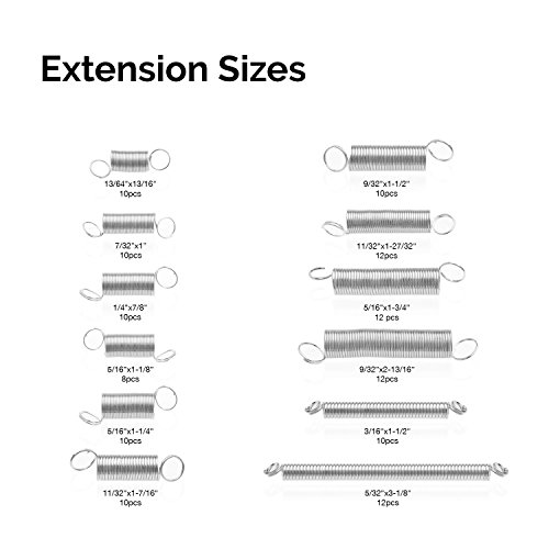 4 Neiko+Assortment+Compression+Extension+Springs