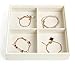 J JACKCUBE DESIGN 4 Stackable Trays Jewelry Storage Display Case for Drawer or Dresser - Holder for Earring Ring Necklace or Cufflinks - MK220-2ABCD