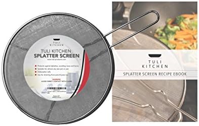Tuli Kitchen 12" Splatter Screen - Premium Quality Stainless Steel Mesh Guard