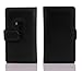 Cadorabo Case works with Nokia Lumia 920 in OXID BLACK (Design BOOK STRUCTURE) – with 2 Card Slots – Wallet Case Etui Cover Pouch PU Leather Flip