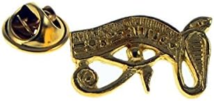 GIFTSEARCH Egyptian Wadjet Eye Gilt Pewter Lapel Pin Badge (XWTP047)