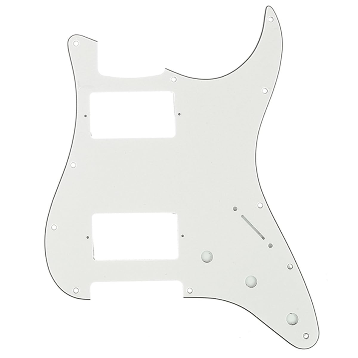 Musiclily Pro 11 Hole Guitar Strat Pickguard HH for American/Mexican Fender Standard Stratocaster Modern Style, 3Ply Parchment