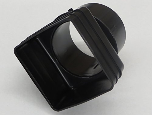 Plastic Universal Downspout to Drain Tile Adapter (4X4X4, BLACK)