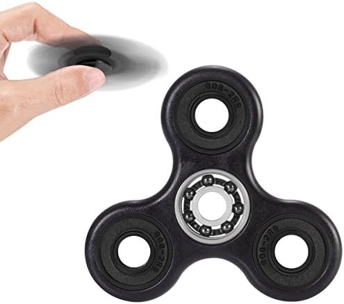 LEShop Fidget Tri-Spinner EDC Toy Boredom Spins High Speed Non-3D Relieve Stress Anxiety Useful for ADHD ,ADD ,Autism,FF0C;Boredom Spins for up to 3 Minutes (Black)