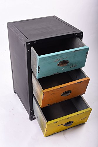 Diwhy DIY Industrial Iron Locker 3-Layer Bookcase Furniture Cabinet - Thumbnail 6