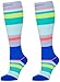 CompressionZ 20-30 mmHg Compression Socks Men & Women - Knee High Support Stockings (Ocean Stripes, Medium)