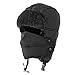 OMECHY Unisex Winter Trooper Trapper Hat Warm Thick Hunting Ushanka Ear Flap Black