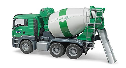 bruder 03710 - Man TGS Betonmisch-LKW - 1:16 Betonmischer Baufahrzeug Baustelle Lastwagen Mischwagen Truck Transporter – Bild 3