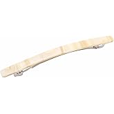 French Amie Long and Thin Large 4" Handmade Celluloid Hair Barrette Clip for Girls Automatic Strong Hold Hair Clips for Women No Slip Durable Paris Hair Accessories, Made in France (Cream Nougat)