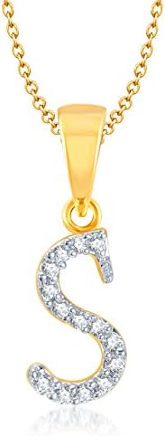 Amaal Jewellery Valentine Gifts Stylish Silver American Diamond Necklace Pendant/Pendants for Women Girls with Chain -PS0105
