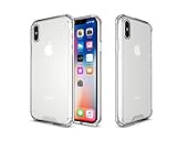 iPhone X Case, Crystal Clear Shock Absorption Technology Bumper Transparent TPU+Acrylic Cover Case for iPhone X- (Clear)