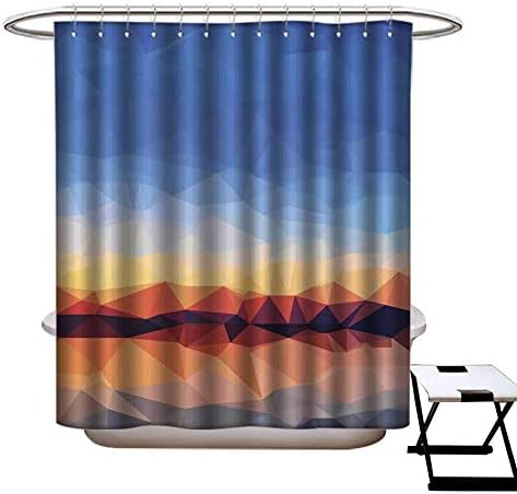 HTgoodveryer Home Decor Shower Curtain Low Poly Geometric Abstract backgroud for brochure Layout Shower Curtain W72 x L72