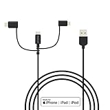 dodocool Lightning/Micro USB/USB C Cable MFi Certified 3.3ft 3-in-1 Charge, Sync for iPhone 7/7 Plus/6s Plus/Samsung S7/LG G5/HTC10/Nexus 5X and More