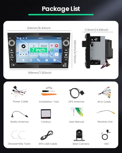 4+64G Android 15 Car Radio for Opel Corsa Astra Antara Vectra Zafira Meriva Signum mit Carplay Android Car, 7 Zoll AutoRadio(schwarz) Incell Touchscreen GPS BT EQ WIFI RDS FM SWC MIC Rückfahrkamera
