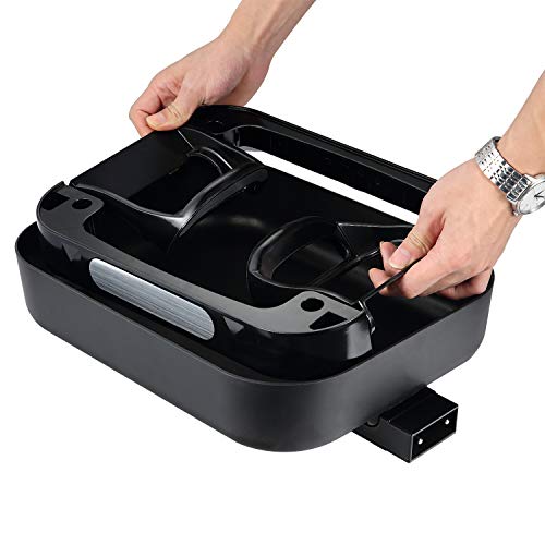 efluky 15-inch Electric Skillet, Electric Foldaway Skillet with Nostick Surface Inside and Outside for Sear, Fry, Bake, Steam or Simmer, Black