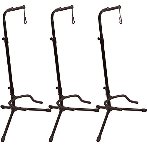 ChromaCast CC-UGSTAND-3PK 2 Tier Adjustable Upright Guitar Stand, 3 Pack