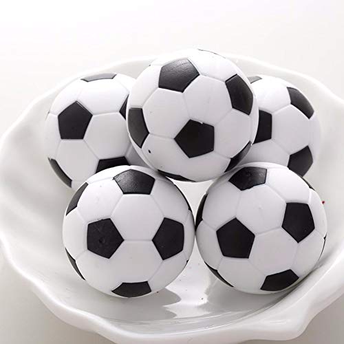 Domccy 6Pcs Mini Footballs Plastic Ball Table Top Soccer Game Replacement Black and White Baby and Toddler Toys and Games, Dolls, Puzzle Plush Toys, Baby Gifts