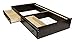 Palace Imports 100% Solid Wood Kansas Twin Mate’s Bed, Bed Only, Java, 15”H x 42”W x 76”L, 12 Slats, 2 Drawers Included. Optional Headboard, Rail Guard Sold Separately. Requires Assembly