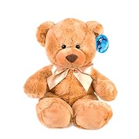 WILDREAM Brown Teddy Bear Stuffed Animal Plush in Sitting Position 9.8"