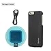Wireless Charger Kit for iPhone 6 / 6S, Antye 2-in-1 Qi Wireless Charging Receiver Case and Sleep-Friendly Wireless Charging Pad for iPhone 6 6S, Black/Blue