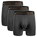 DAVID ARCHY Men's 3 Pack Underwear Soft Comfy Breathable Bamboo Rayon Basic Boxer Briefs No Fly (Dark Gray,XL)