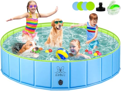 Dog Pool Foldable, Non-Slip Pet Bathtub, Portable Bathtub for Children Swimming Pool for Pets Dogs Ball Pool for Baby Boy Round Pool - Green