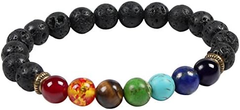 Colrov Mens Charm Beaded Bracelets - Handmade Chakra Stone Wrap Bangle Crystal Reiki Healing