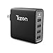 40W 4-port USB Travel Wall Charger w/ I+power High Speed Smart chip& foldable plug, Tizon Voyage for iPhone, Samsung, Google tablets& more
