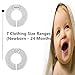 Baby Closet Dividers for Baby Clothes, 7X Unisex Baby Clothing Size from Newborn Infant to 24 Months, baby clothes dividers, Closet Organizer, Nursery Decor & Baby Gift (Geometric)