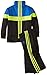 adidas Baby Boys' Tricot Zip Up Jacket and Pant Set, Blue Stripe, 12 Months