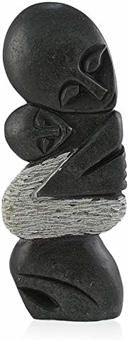Mother w/ Child on Back Shona Sculpture (Hand Made in Zimbabwe)