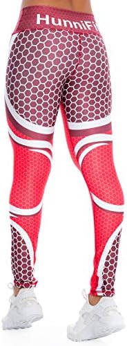 Hunnifit Premium Printed Workout Leggings for Women Gym Tights Yoga Pants in Many Styles