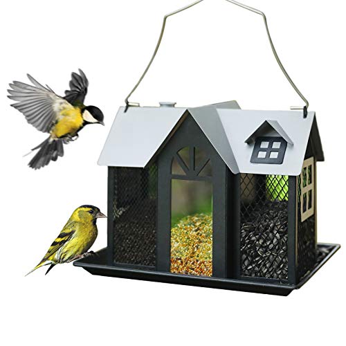 Amazon Com Kingsyard Bird Feeder House For Outside Metal Mesh