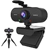 GOSPO Webcam with Microphone 2K HD USB Web cam Light for Laptop Computer Camera Privacy Cover Tripod,USB Plug & Play on…