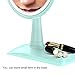 RUIXINLI Makeup Mirror with Rechargeable LED Lighting (USB Charger) - Round Shaped Touchscreen Dimmable LED light Vanity Mirror (Mint Green)