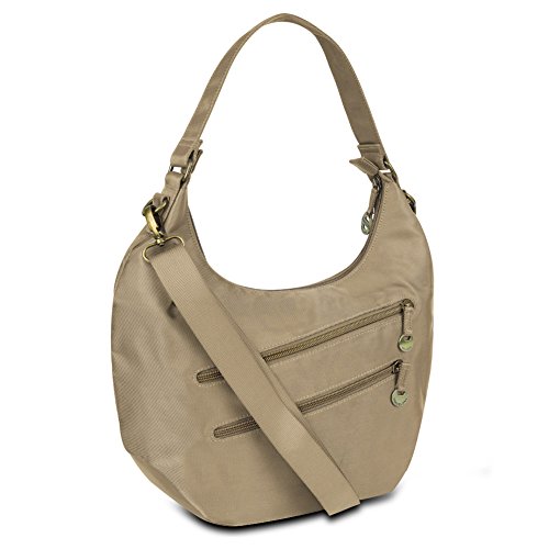 Travelon Convertible Hobo with RFID Protection - Champagne