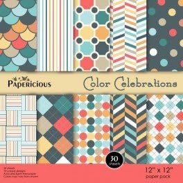 Papericious Designer Edition Paper Pack 12x12 - Color Celeberation
