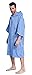 Surf Poncho Changing Robe with Hood and Pocket Microfiber Changing Towel Poncho for Surfing Beach Swimming Outdoor Sports (Blue, M)