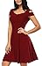 (Runs Small) Skater Dresses for Teens, Sweetheart Cocktail Dress for Graduation (Burgundy, S)