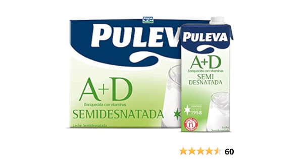Puleva Leche Semidesnatada - 6 x 1 L : Amazon.es ...