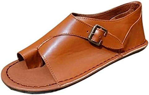 Women's Sandal, Clip Toe Peep Toe Loafers Soft Comfortable Roman Sandal Rubber Sole Court Sandals Single Buckle Strap Shoes Outdoor Hiking Slippers