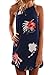 Asvivid Womens Tropical Floral Halter Short Summer Dresses for Women Casual Hawaiian Dress Beach Vacation Dress L Red