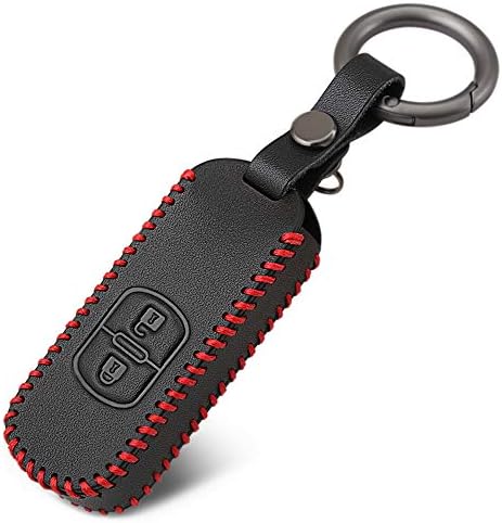 etopmia Leather Car Remote Key Case Cover Fit Mazda 2 3 6 CX-5 CX5 CX 5 CX-7 CX-9 MX5 2015 2016 2017 2018 2019 with Key Chain Smart 2 Buttons Accessories
