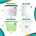 JYDDOR Reusable Silicone Food Storage Bag (5pk) + Bonus reuseable Mesh Produce Bags - Reusable Sandwich bags| Ziplock for freezer | Zip Top Silicon Containers for Lunch Snack Fruit veggie