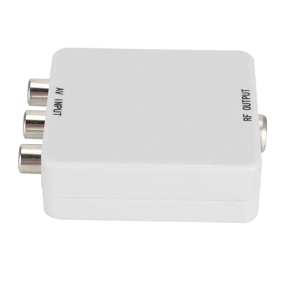 to RF, Composite AV to RF Video Audio Signal Converter Box Adapter Support DVI System for TV, DVD, Cable Box, PC Laptop